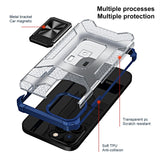 Husa de protectie Flippy compatibila cu Apple iPhone 13 Pro Max Acrylic Armor cu suport Albastru - vivimall.ro