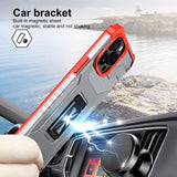 Husa de protectie Flippy compatibila cu Apple iPhone 13 Pro Max Acrylic Armor cu suport Rosu - vivimall.ro