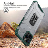 Husa de protectie Flippy compatibila cu Apple iPhone 13 Pro Max Acrylic Armor cu suport Verde Inchis - vivimall.ro