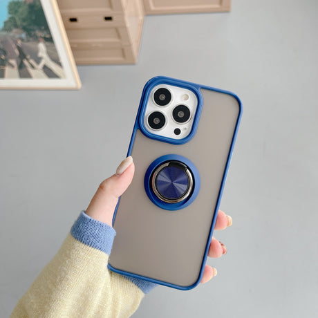 Husa de protectie Flippy compatibila cu Apple iPhone 13 Pro Max,Defender cu prindere inel,Albastru - vivimall.ro