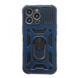 Husa de protectie Flippy compatibila cu Apple iPhone 13 Pro Max Defender Model 4 cu suport,Albastru - vivimall.ro
