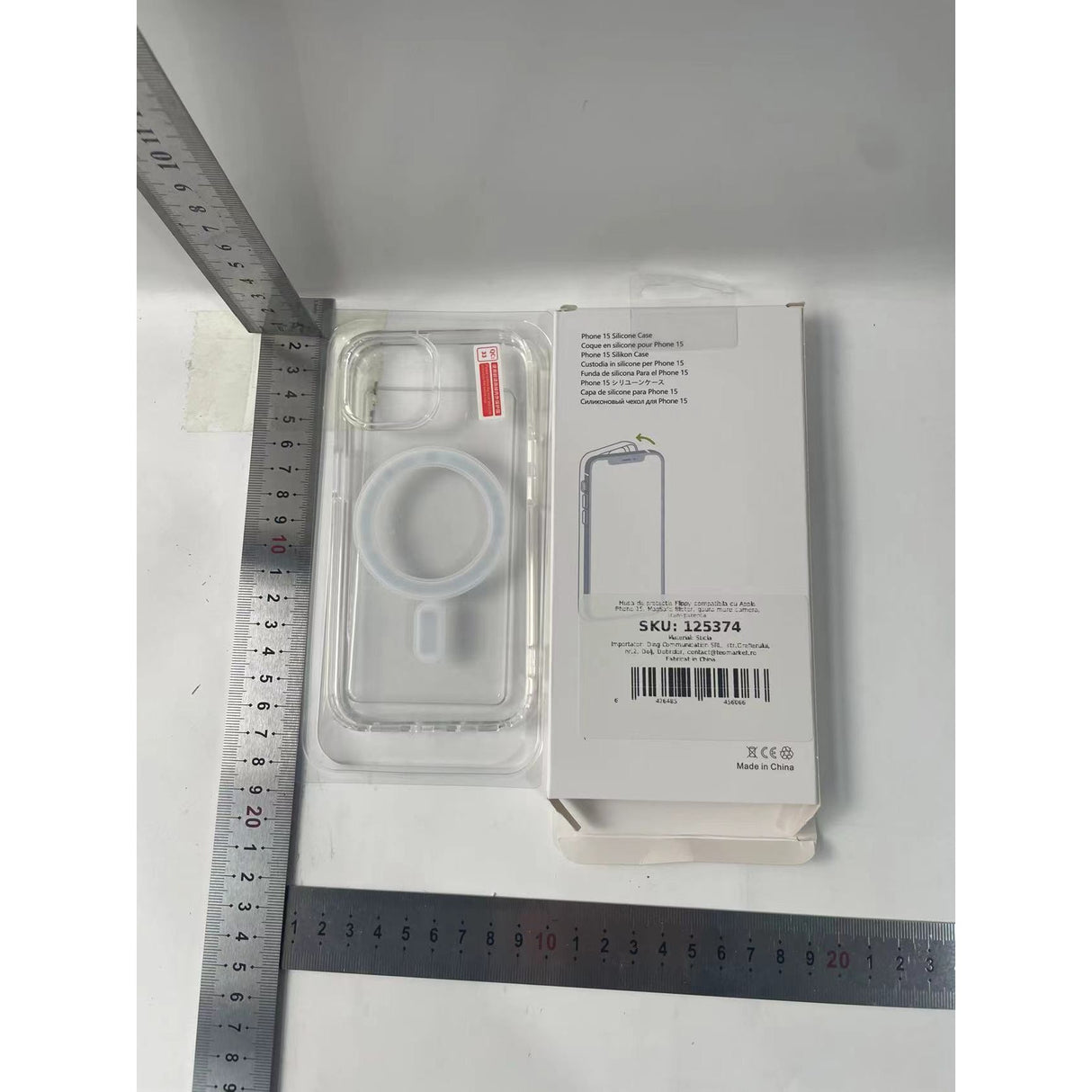 Husa de protectie Vivimall compatibila cu Apple iPhone 15, MagSafe Blister, gaura mare camera, transparenta - vivimall.ro