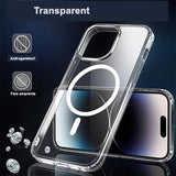 Husa de protectie Vivimall compatibila cu Apple iPhone 15 Pro, MagSafe Blister, gaura mare camera, transparenta - vivimall.ro