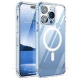 Husa de protectie Vivimall compatibila cu Apple iPhone 15 Pro, MagSafe Blister, gaura mare camera, transparenta - vivimall.ro