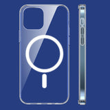 Husa de protectie Vivimall compatibila cu Apple iPhone 15 Pro Max, MagSafe Blister, gaura mare camera, transparenta - vivimall.ro