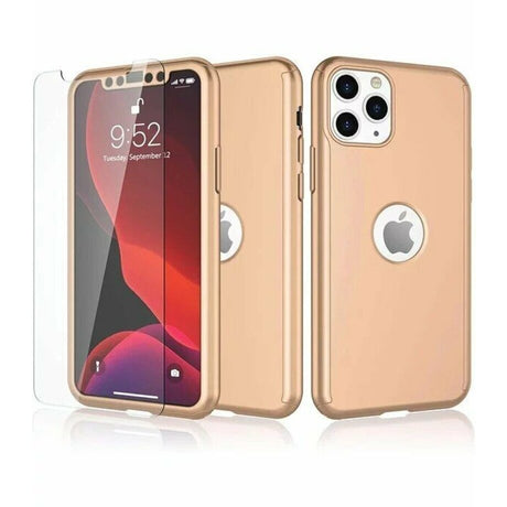 Husa de protectie Flippy compatibila cu Samsung A11 Full Cover 360 Auriu + Folie de protectie - vivimall.ro