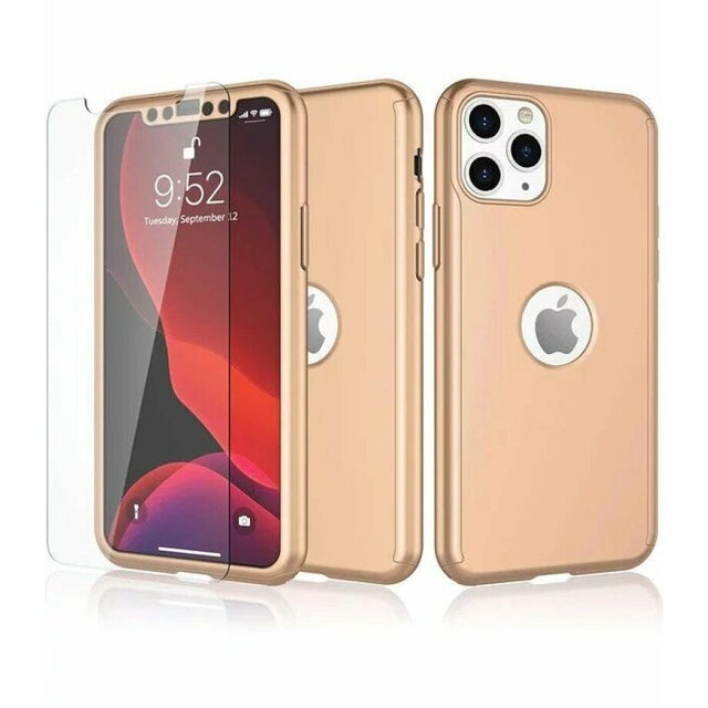Husa de protectie Flippy compatibila cu Samsung S21 5G Full Cover 360 Auriu + Folie de protectie - vivimall.ro