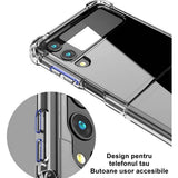 Husa de protectie Vivimall compatibila cu Samsung Z Flip 5, MagSafe Blister, gaura mare camera, transparenta - vivimall.ro