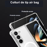 Husa de protectie Vivimall compatibila cu Samsung Z Fold 5, MagSafe Blister, gaura mare camera, transparenta - vivimall.ro