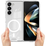 Husa de protectie Vivimall compatibila cu Samsung Z Fold 5, MagSafe Blister, gaura mare camera, transparenta - vivimall.ro