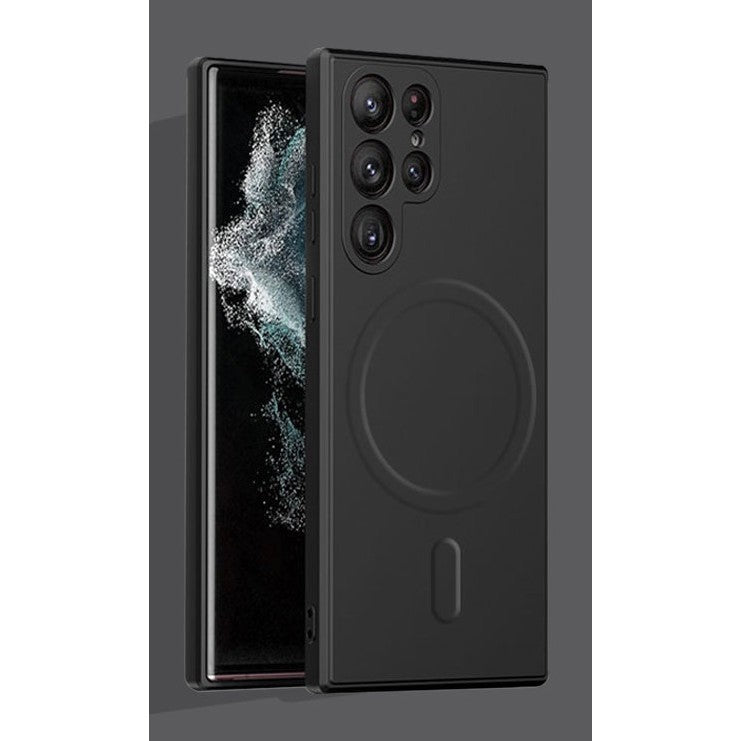 Husa de protectie Flippy, cu incarcare Wireless, Tehnologie Magsafe, pentru  Samsung Galaxy S23 Plus , Negru - vivimall.ro