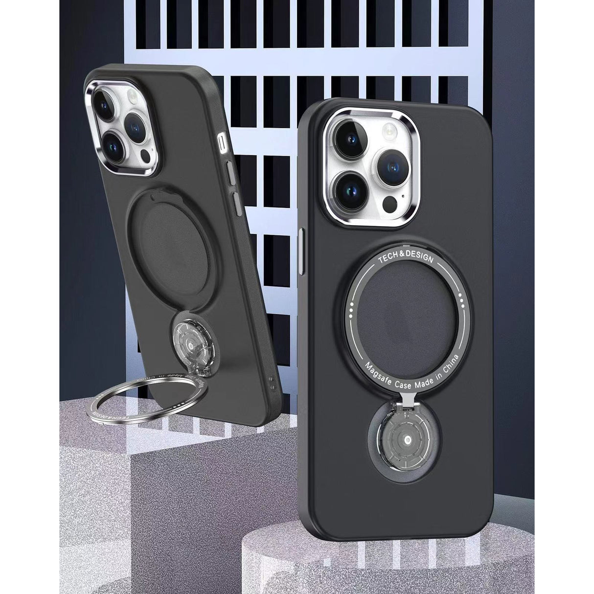 Husa de protectie Flippy, cu incarcare Wireless, Tehnologie Magsafe, TPU, Inel magnetic rotativ cu functie de suport, pentru  Samsung Galaxy S23 Plus , Negru - vivimall.ro