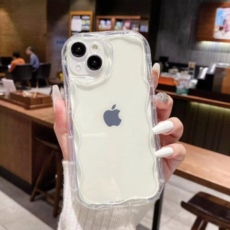 Husă iPhone 16 Pro transparentă din silicon, detaliu colțuri întărite antisoc