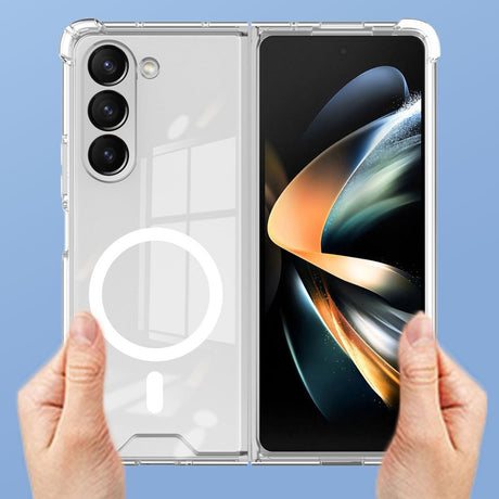 Husă Samsung Galaxy Z Fold6 anti-shock transparentă, detaliu colț protecție impact