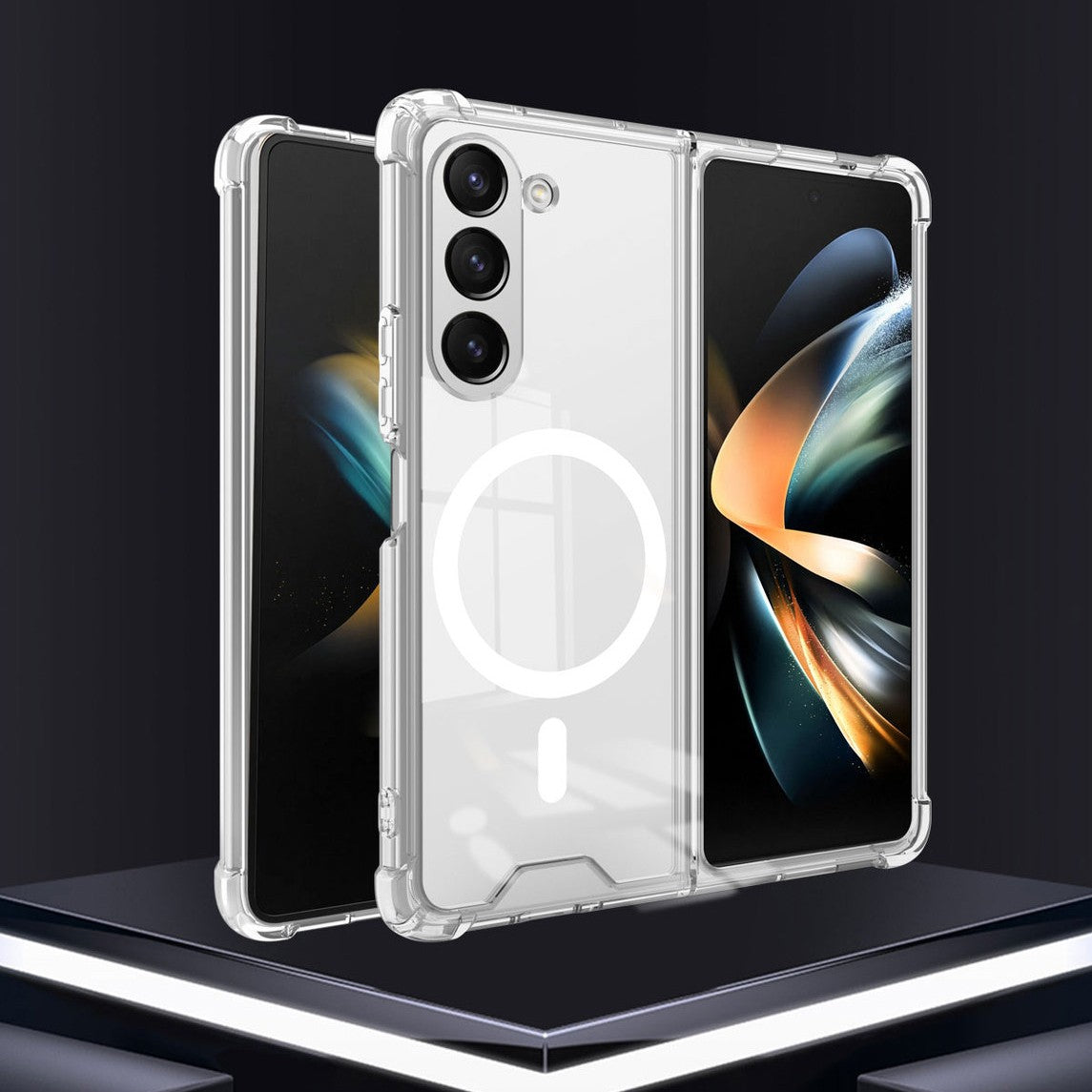 Husă Samsung Galaxy Z Fold6 anti-alunecare TPU acrilic, detaliu suprafață grip