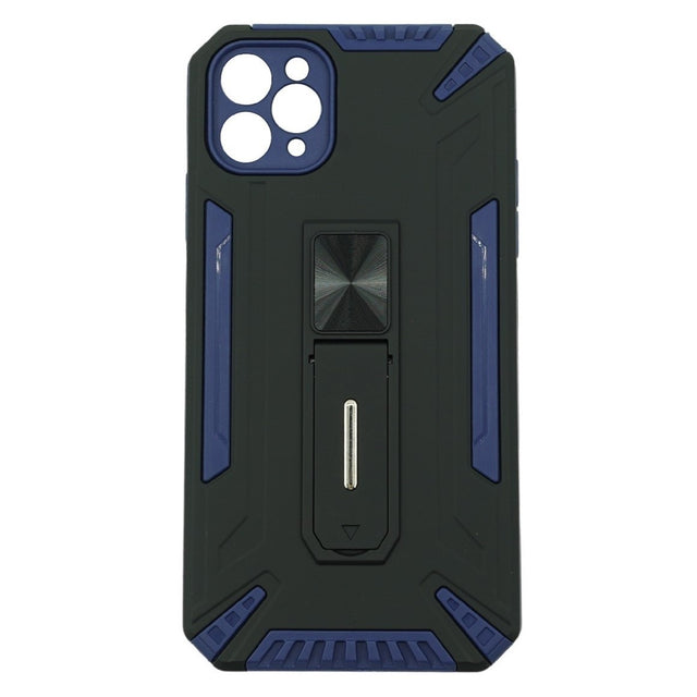 Husa de protectie Flippy pentru Apple iPhone 12 Defender Sergeant Brave cu suport, Albastru inchis - vivimall.ro
