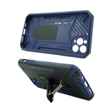 Husa de protectie Flippy pentru Apple iPhone 12 Pro Max Defender Model 4 cu suport, Albastru inchis - vivimall.ro