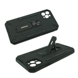 Husa de protectie Flippy pentru Apple iPhone 12 Pro Max Defender Model 4 cu suport, Negru - vivimall.ro