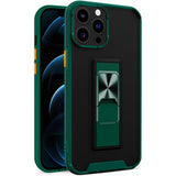 Husa Telefon, Vivimall, Compatibila Apple iPhone 13 Mini, Carcasa Defender Sergeant Brave,  Magnetic, cu Suport, Verde Inchis - vivimall.ro