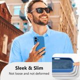 Husa de Protectie, Vivimall, pentru iPhone 16, Liquid Silicone, cu Microfibra pe Interior, Protectie Antisoc, Compatibil Incarcare Wireless, Albastru - vivimall.ro