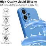 Husa de Protectie, Vivimall, pentru iPhone 16 Plus, Liquid Silicone, cu Microfibra pe Interior, Protectie Antisoc, Compatibil Incarcare Wireless, Albastru - vivimall.ro