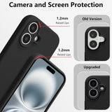 Husa de Protectie, Vivimall, pentru iPhone 16 Plus, Liquid Silicone, cu Microfibra pe Interior, Protectie Antisoc, Compatibil Incarcare Wireless, Negru - vivimall.ro