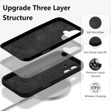 Husa de Protectie, Vivimall, pentru iPhone 16 Plus, Liquid Silicone, cu Microfibra pe Interior, Protectie Antisoc, Compatibil Incarcare Wireless, Negru - vivimall.ro