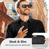 Husa de Protectie, Vivimall, pentru iPhone 16 Pro, Liquid Silicone, cu Microfibra pe Interior, Protectie Antisoc, Compatibil Incarcare Wireless, Negru - vivimall.ro