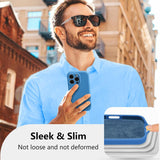 Husa de Protectie, Vivimall, pentru iPhone 16 Pro Max, Liquid Silicone, cu Microfibra pe Interior, Protectie Antisoc, Compatibil Incarcare Wireless, Albastru - vivimall.ro