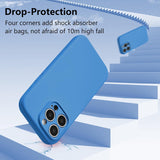 Husa de Protectie, Vivimall, pentru iPhone 16 Pro Max, Liquid Silicone, cu Microfibra pe Interior, Protectie Antisoc, Compatibil Incarcare Wireless, Albastru - vivimall.ro