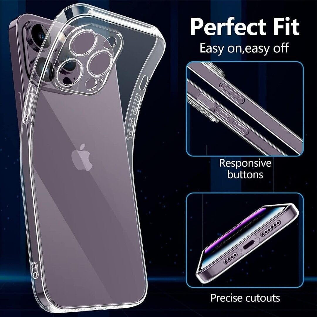 Husa de Protectie, Vivimall, pentru Apple iPhone 16 Pro Max, TPU, Antisoc, Rezistenta la Impact, Protectie Camera, Transparenta - vivimall.ro