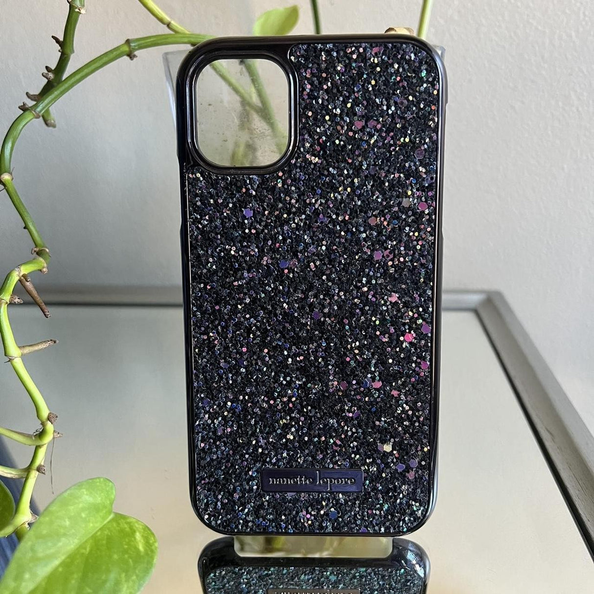 Husa de Protectie, Flippy, pentru Apple iPhone SE 2020, Sclipici, TPU, Negru - vivimall.ro