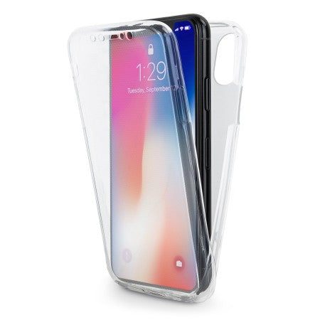 Husa de protectie Flippy® pentru Apple iPhone X Full Tpu 360 V2 Transparent - vivimall.ro