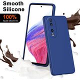 Husa de Protectie, Vivimall, pentru Honor 90, Liquid Silicone, cu Microfibra pe Interior, Protectie Antisoc, Compatibil Incarcare Wireless, Albastru - vivimall.ro