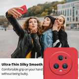 Husa de Protectie, Vivimall, pentru Honor Magic 5 Pro, Liquid Silicone, cu Microfibra pe Interior, Protectie Antisoc, Compatibil Incarcare Wireless, Rosu - vivimall.ro