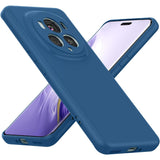 Husa de Protectie, Vivimall, pentru Honor Magic 5 Pro, Liquid Silicone, cu Microfibra pe Interior, Protectie Antisoc, Compatibil Incarcare Wireless, Albastru - vivimall.ro