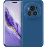 Husa de Protectie, Vivimall, pentru Honor Magic 5 Pro, Liquid Silicone, cu Microfibra pe Interior, Protectie Antisoc, Compatibil Incarcare Wireless, Albastru - vivimall.ro