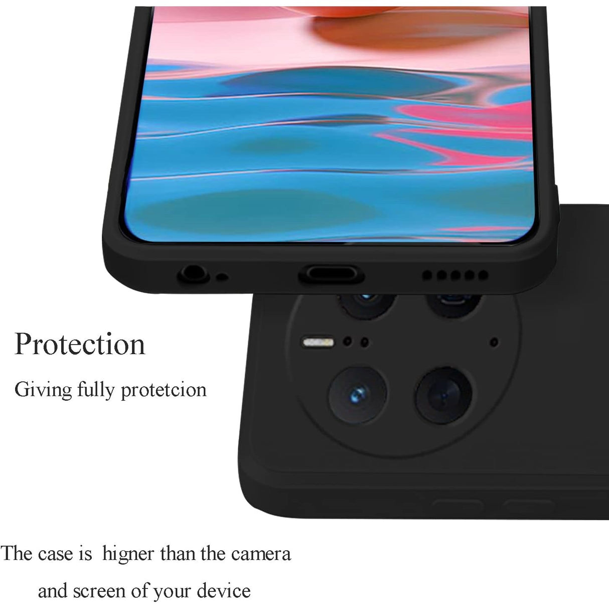 Husa de Protectie, Vivimall, pentru Huawei Mate 50 Pro, Liquid Silicone, cu Microfibra pe Interior, Protectie Antisoc, Compatibil Incarcare Wireless, Negru - vivimall.ro