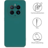 Husa de Protectie, Vivimall, pentru Huawei Mate 50 Pro, Liquid Silicone, cu Microfibra pe Interior, Protectie Antisoc, Compatibil Incarcare Wireless, Verde - vivimall.ro