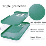 Husa de Protectie, Vivimall, pentru Huawei Mate 50 Pro, Liquid Silicone, cu Microfibra pe Interior, Protectie Antisoc, Compatibil Incarcare Wireless, Verde - vivimall.ro