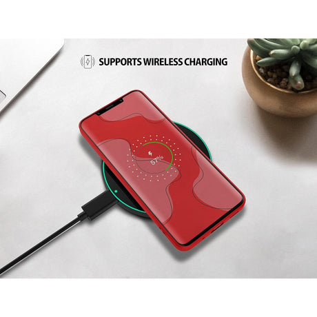 Husa de Protectie, Vivimall, pentru Huawei Mate 50 Pro, Liquid Silicone, cu Microfibra pe Interior, Protectie Antisoc, Compatibil Incarcare Wireless, Rosu - vivimall.ro