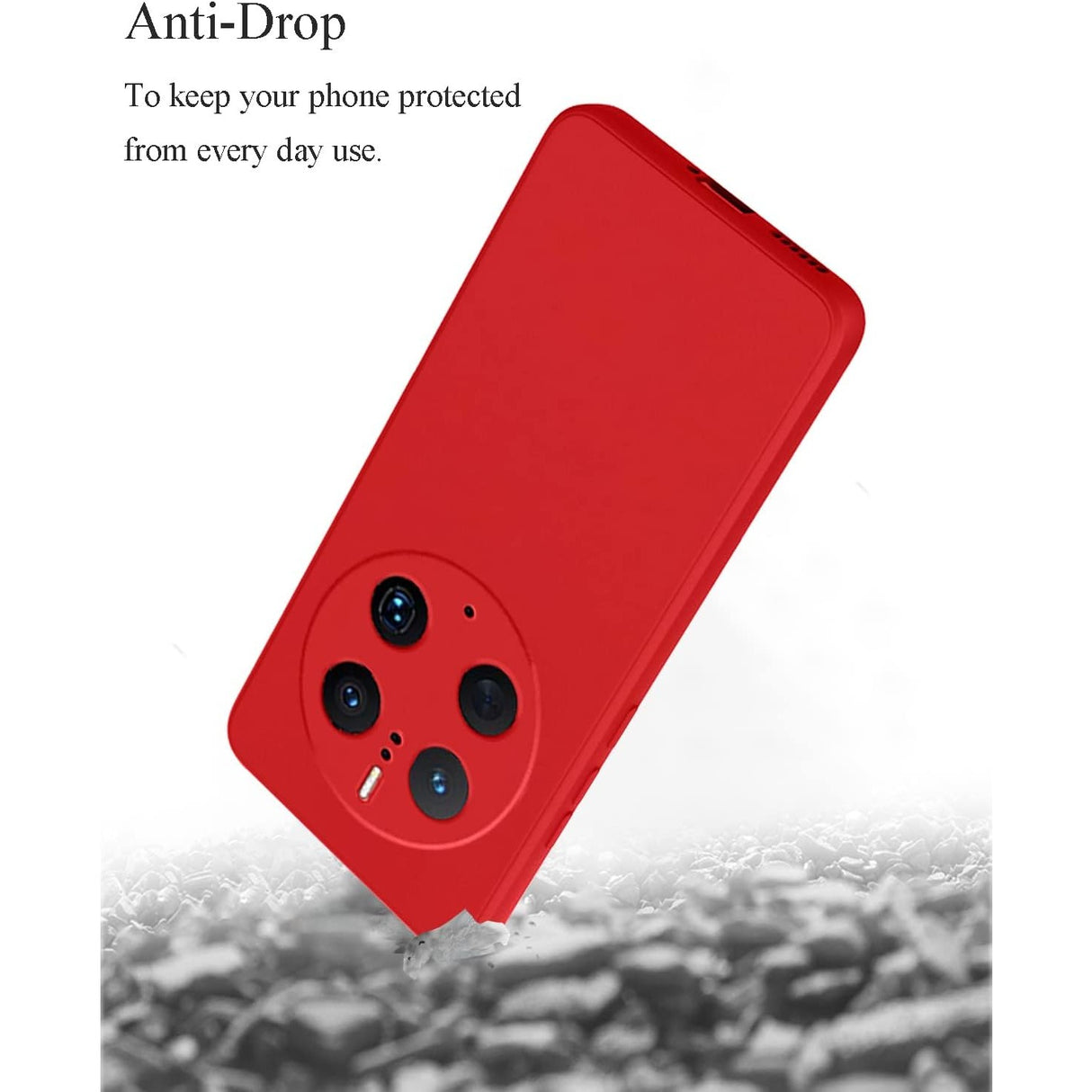 Husa de Protectie, Vivimall, pentru Huawei Mate 50 Pro, Liquid Silicone, cu Microfibra pe Interior, Protectie Antisoc, Compatibil Incarcare Wireless, Rosu - vivimall.ro