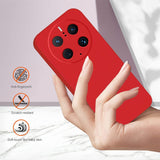 Husa de Protectie, Vivimall, pentru Huawei Mate 50 Pro, Liquid Silicone, cu Microfibra pe Interior, Protectie Antisoc, Compatibil Incarcare Wireless, Rosu - vivimall.ro