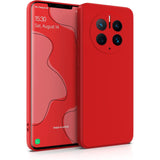 Husa de Protectie, Vivimall, pentru Huawei Mate 50 Pro, Liquid Silicone, cu Microfibra pe Interior, Protectie Antisoc, Compatibil Incarcare Wireless, Rosu - vivimall.ro
