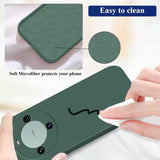 Husa de Protectie, Vivimall, pentru Huawei Mate 60 Pro, Liquid Silicone, cu Microfibra pe Interior, Protectie Antisoc, Compatibil Incarcare Wireless, Verde - vivimall.ro
