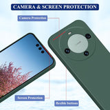 Husa de Protectie, Vivimall, pentru Huawei Mate 60 Pro, Liquid Silicone, cu Microfibra pe Interior, Protectie Antisoc, Compatibil Incarcare Wireless, Verde - vivimall.ro
