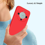 Husa de Protectie, Vivimall, pentru Huawei Mate 60 Pro, Liquid Silicone, cu Microfibra pe Interior, Protectie Antisoc, Compatibil Incarcare Wireless, Rosu - vivimall.ro