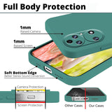 Husa de Protectie, Vivimall, pentru Huawei P50 Pro, Liquid Silicone, cu Microfibra pe Interior, Protectie Antisoc, Compatibil Incarcare Wireless, Verde - vivimall.ro