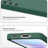 Husa de Protectie, Vivimall, pentru Huawei P60 Pro, Liquid Silicone, cu Microfibra pe Interior, Protectie Antisoc, Compatibil Incarcare Wireless, Verde - vivimall.ro