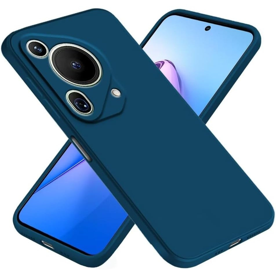 Husa de Protectie, Vivimall, pentru Huawei Pura 70, Liquid Silicone, cu Microfibra pe Interior, Protectie Antisoc, Compatibil Incarcare Wireless, Albastru - vivimall.ro